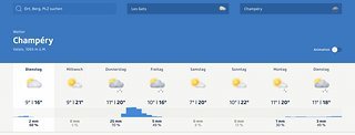 Von Donnerstag auf Freitag soll es heftig gewittern, ansonsten sieht die Wettervorhersage derzeit relativ prächtig aus.