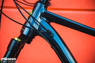 Abgesehen vom Kabel der SDG Tellis-Sattelstütze verlaufen alle Leitungen extern Abgesehen vom Kabel der SDG Tellis-Sattelstütze verlaufen alle Leitungen extern