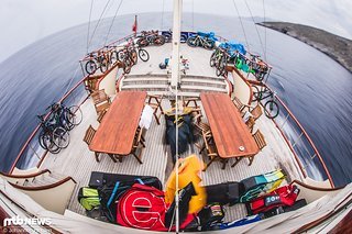 Mit Volldampf geht es mit der BB2 aus der Bucht wieder nach Kos. Teil 2 steht an