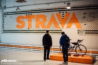 Strava hat einen Großteil des Art Spaces auf der Berliner Fahrradschau eingenommen