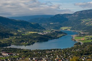 Hafjell - Ausblick von der Strecke auf den Gudbrandsdalslågen