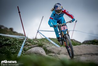 Diese Dame ist keine unbekannte: Rachel Atherton war die schnellste Dame des Tages