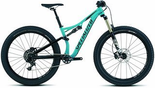Für die Damen: das Specialized Rhyme Comp 6 Fattie in der Farbkombination türkis / schwarz
