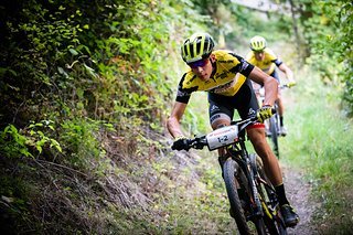 Erfolgreiche Vertedigung des Führungstrikots des Team Scott-SRAM