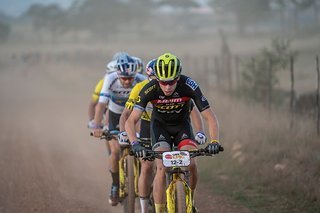 Andri Frischknecht of SCOTT SRAM DVS leads from the gun during stage 5 of the 2019 Absa Cape Epic Mountain Bike stage race held from Oak Valley Estate in Elgin to the University of Stellenbosch Sports Fields in Stellenbosch, South Africa on the 22nd Andri Frischknecht of SCOTT SRAM DVS leads from the gun during stage 5 of the 2019 Absa Cape Epic Mountain Bike stage race held from Oak Valley Estate in Elgin to the University of Stellenbosch Sports Fields in Stellenbosch, South Africa on the 22nd
