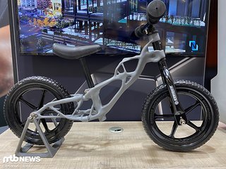 Am Autodesk-Stand war dieses vom Computer gestaltete Kinderrad zu sehen
