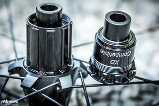 Die Freilaufkörper können ohne Werkzeug gewechselt werden Die Freilaufkörper können ohne Werkzeug gewechselt werden