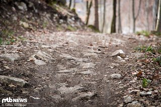 Der Uphill ist alles andere als gleichmäßig zu befahren