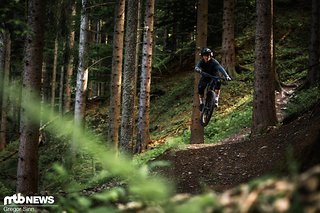 Der Trail ist ein sehr gelungener Mix aus gebauten Segmenten mit kleinen Gaps und naturbelassenen Wurzelpassagen. Der Trail ist ein sehr gelungener Mix aus gebauten Segmenten mit kleinen Gaps und naturbelassenen Wurzelpassagen.