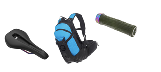 Von Ergon gibt es gleich ein ganzes Paket, bestehend aus Rucksack, Griffen und Sattel