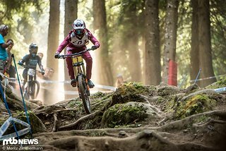Sein französischer Landsmann Loris Vergier ging in Val di Sole auf der 650b-Version des Santa Cruz V10 an den Start