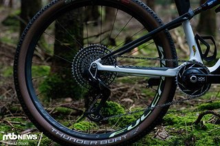 Zudem vertrauen Egger und Baum auf den SRAM XX SL Eagle Transmission-Antrieb.