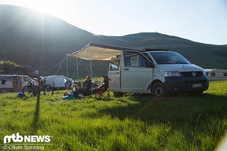 Der kostenlose Campingplatz war dank des guten Wetters genau das Richtige für uns