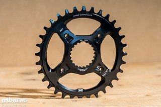 Die neuen Shimano-kompatiblen Kettenblättern bestehen aus Träger und eigentlichem Kettenblatt