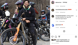 Dakotah Norton freut sich scheinbar über sein neues Bike.