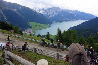 Schöner Blick auf den Reschensee