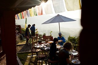 Frühstück oberhalb von Kathmandu Frühstück oberhalb von Kathmandu
