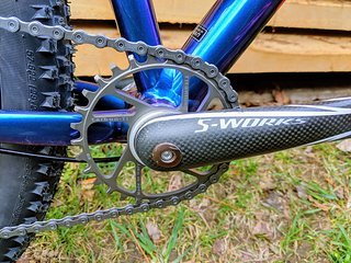 Entstanden ist das Bike rund um die schicke Specialized S-Works Lightning Kurbel Entstanden ist das Bike rund um die schicke Specialized S-Works Lightning Kurbel