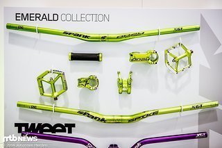 Passend zur neuen DVO Emerald bringt Spank eine Emerald Kollektion, mit der man sein Bike durchgehend in hellem Grün aufbauen kann