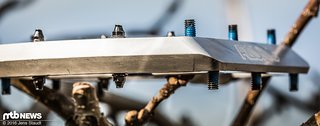 6 mm stehen die äußeren und 4 mm die inneren Pins aus dem Pedalkörper hervor