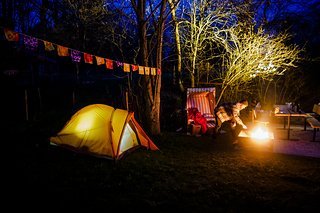 Wir lieben unser kleines Garten-Camping-Setup