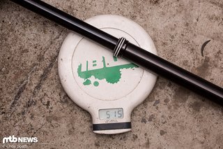 515 g für die TRAVELFIT-Stütze – gemessen am Hub ist das wirklich gut 515 g für die TRAVELFIT-Stütze – gemessen am Hub ist das wirklich gut
