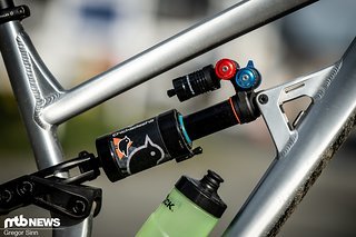 Ziemlich spannend war auch dieser Chickadeehill-Luftdämpfer am Rad von Tibor Simai.