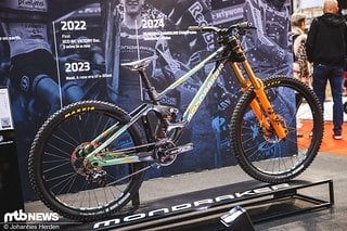 Ein weiteres Teambike war bei Mondraker zu sehen.