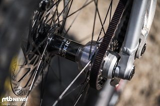 Die e*thirteen Sidekick-Nabe eliminiert den Pedalrückschlag.