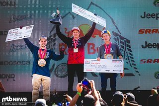 Podium: Brandon Semenuk vor Nicholi Rogatkin und Thomas Genon