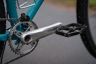 Highlight des Shimano XTR Antriebs ist die polierte Kurbel