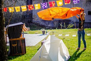 Zuletzt haben wir in der Grundschule im Garten gezeltet