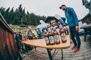Bitburger ist als Sponsor neu mit an Bord und hatte an der Leiterbergalm eine spannende Station aufgebaut