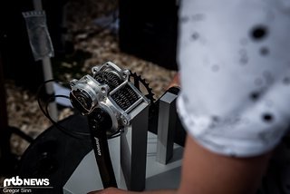 Wie das Pinion-Getriebe schaltet, konnte man am Stand untersuchen.