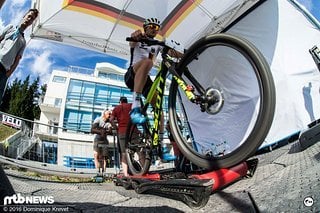 Zwischen den Heats heißt es wieder auf die Rolle sitzen