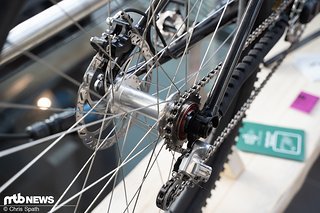 Die eigens gebaute Nabe wird durch einen Dual-Speed-Antrieb in Rotation versetzt.