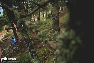 Die Italienerin Martina Berta gab im Downhill mächtig Gas.