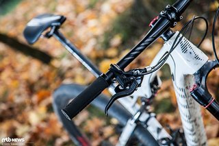 Die Magura MTS Bremse liegt gut in der Hand und ist ebenfalls gut zu dosieren