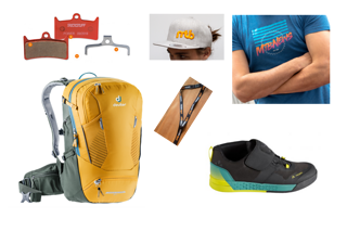 Auch dieses Mal kann sich der glückliche Gewinner über ein feines Paket von Deuter, Vaude, MTB-News und Trickstuff freuen