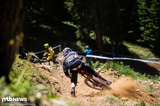 Steil, schnell und vor allem extrem staubig: So präsentierte sich die Strecke in der Lenzerheide 2015
