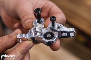 Dank magnetischer Kolben werden bei der Intend Trinity Trail keine Sicherungsschrauben mehr benötigt Dank magnetischer Kolben werden bei der Intend Trinity Trail keine Sicherungsschrauben mehr benötigt