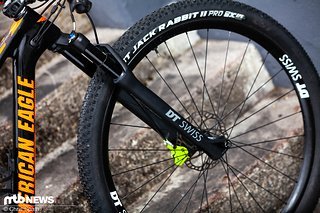 Das CST PostNL Bafang-Team ist auf den Federelementen und Laufrädern von DT Swiss unterwegs