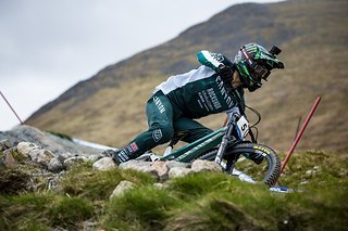 Natürlich war Luca Shaw auch in Fort William mit der neuen Farbgebung unterwegs.