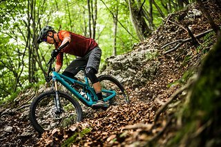 Auch in ruppigen Sektionen macht das Carbon-Bike eine gute Figur