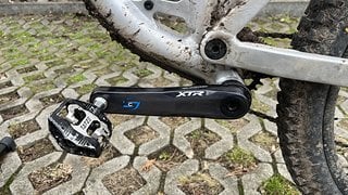 Edle Shimano XTR Kurbel in Kombination mit einem Stages Powermeter L