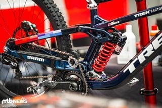 Am Rad von Teamkollege Matt Walker sieht das Ganze etwas anders aus.