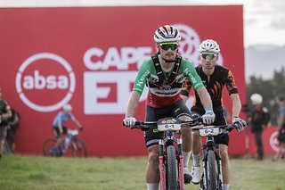 during Stage 4 of the 2025 Absa Cape Epic Mountain Bike stage race held at Fairview, Paarl, Cape Town, South Africa on the 20th March 2025. Photo by Nick Muzik/Cape Epic
PLEASE ENSURE THE APPROPRIATE CREDIT IS GIVEN TO THE PHOTOGRAPHER AND ABSA CAPE 