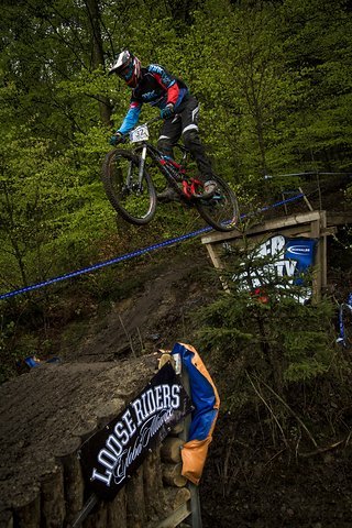 Simon Weber von den MRC Young Guns fährt seinem Platz zwei entgegen. Simon Weber von den MRC Young Guns fährt seinem Platz zwei entgegen.