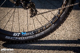 Die Laufräder stammen von DT Swiss Die Laufräder stammen von DT Swiss