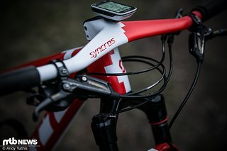 Die Vorbaulenkereinheit von Syncros benutzt Schurter seit dem Weltcup in Nove Mesto Die Vorbaulenkereinheit von Syncros benutzt Schurter seit dem Weltcup in Nove Mesto